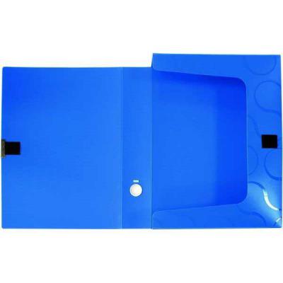 Короб для документов OMEGA на липучке, пластиковый, толщина 55 мм, цвет синий 0410-0044-03