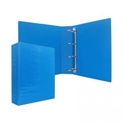 Папка-файл на 4 кольцах, голубая, PVC, 75 мм, диаметр 50мм 08-2775-2/ГОЛ