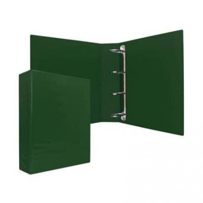 Папка-файл на 4 кольцах, зеленая, PVC, 75 мм, диаметр 50мм 08-2775-2/ЗЕЛ