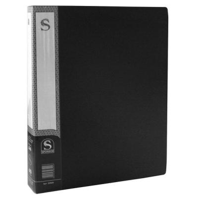 Папка с 60 файлами, форзац, ф.А4, черная SDB60/BK
