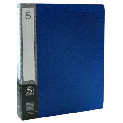 Папка с 60 файлами, форзац, ф.А4, синяя SDB60/BU