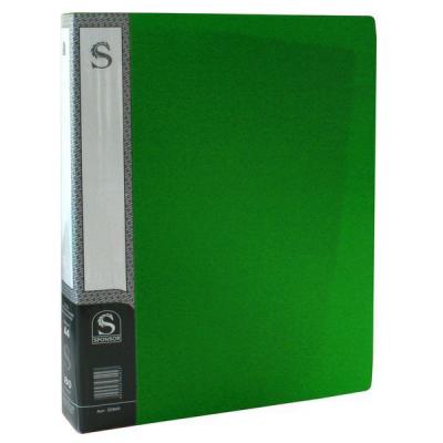 Папка с 80 файлами, форзац, ф.А4, зеленая SDB80/GN