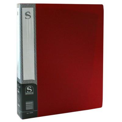 Папка с 80 файлами, форзац, ф.А4, красная SDB80/RD