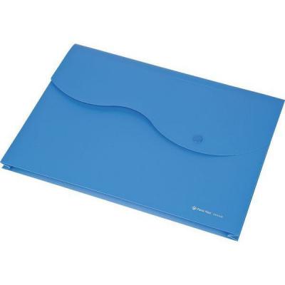 Папка на кнопке и липучке на 200 листов, ф. A4, цвет голубой, материал полипропилен 0410-0035-03