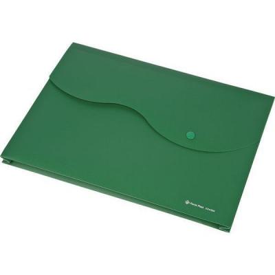 Папка на кнопке и липучке на 200 листов, ф. A4, цвет зеленый, материал полипропилен 0410-0035-04