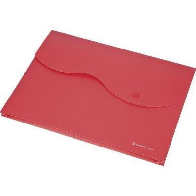 Папка на кнопке и липучке на 200 листов, ф. A4, цвет красный, материал полипропилен 0410-0035-05