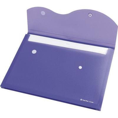 Папка на кнопке и липучке на 200 листов, ф. A4, цвет фиолетовый, материал полипропилен 0410-0035-15