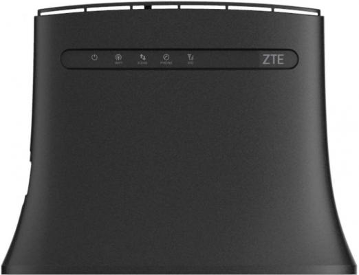 Беспроводной маршрутизатор ZTE MF283 802.11n 300Mbps 2.4 ГГц 4xLAN черный