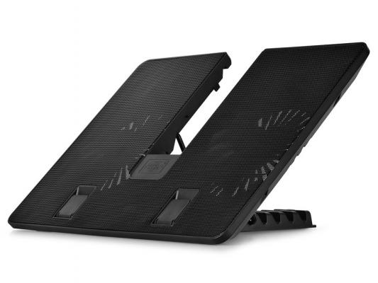 Подставка для ноутбука 15.6" Deepcool N200 120x120x25mm 1xUSB 589g 22.4dB черный