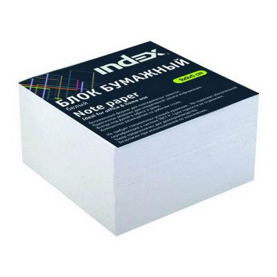 Блок бумажный Index 90х90х50 мм белый I9906p/N/R