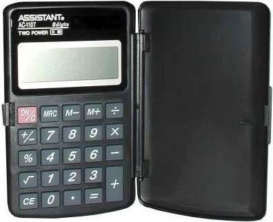Калькулятор карманный Assistant AC-1107 8-разрядный черный