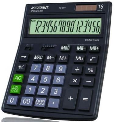 Калькулятор настольный Assistant AC-2577 16-разрядный черный