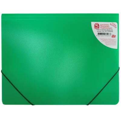 Папка на резинках, ф.А4, зелёная, 0,4мм SF311/GN/SPEC-1