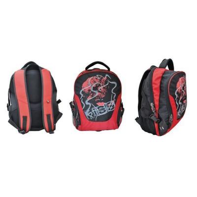 Школьный рюкзак с отделением для ноутбука Action! красный черный рисунок  AB11061