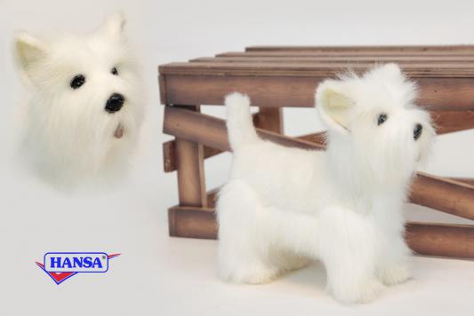 Мягкая игрушка собака Hansa Высокогорный терьер искусственный мех белый 26 см 6307