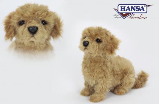 Мягкая игрушка собака Hansa Филиппинская собака искусственный мех синтепон коричневый белый 30 см 6688