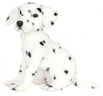 Мягкая игрушка собака Hansa Далматинец сидящий искусственный мех белый 30 см 6809