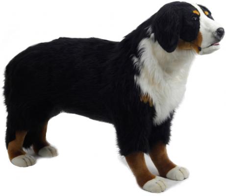 Мягкая игрушка собака Hansa Бернский зенненхунд стоящий искусственный мех черный 125 см 6849