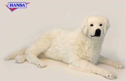 Мягкая игрушка собака Hansa Пиренейская горная собака искусственный мех синтепон белый 130 см 6949
