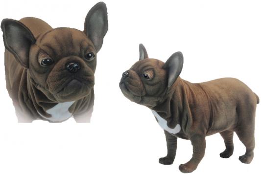 Мягкая игрушка собака Hansa Французский бульдог искусственный мех синтепон коричневый 50 см 6600