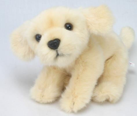 Мягкая игрушка собака Hansa Лабрадор искусственный мех бежевый 22 см 3977