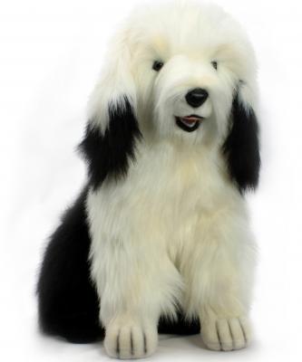 Мягкая игрушка собака Hansa Бобтэйл искусственный мех разноцветный 55 см 3123С