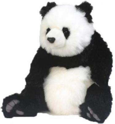 Мягкая игрушка панда Hansa Детеныш панды сидящий искусственный мех синтепон белый черный 45 см 5750