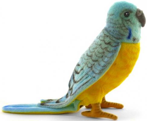 Мягкая игрушка попугай Hansa Попугай волнистый голубой искусственный мех синтепон разноцветный 15 см 4653П