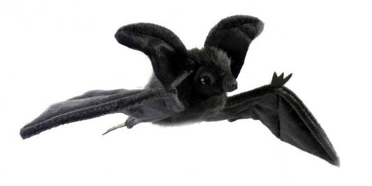 Мягкая игрушка летучая мышь Hansa Летучая мышь искусственный мех синтепон пластик черный 37 см 4793