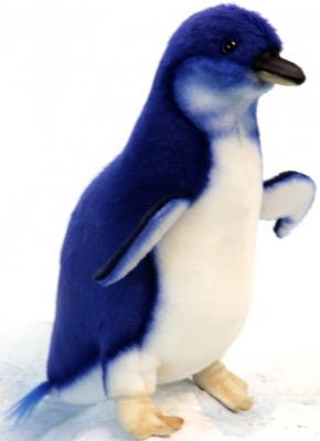 Мягкая игрушка пингвин Hansa Малый пингвин искусственный мех синтепон синий белый 20 см 6103