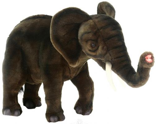 Мягкая игрушка слоненок Hansa Слоненок синтепон искусственный мех коричневый 42 см 4955