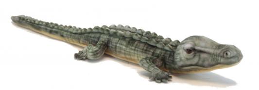 Мягкая игрушка крокодил Hansa Крокодил гребнистый пластик искусственный мех синтепон разноцветный 70 см 6475