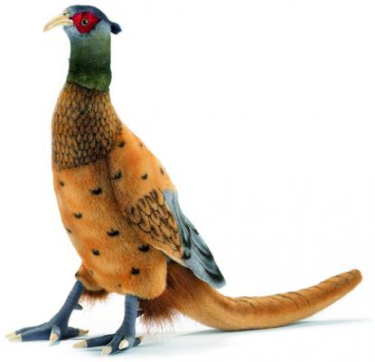 Мягкая игрушка фазан Hansa Фазан искусственный мех синтепон оранжевый 31 см 3846
