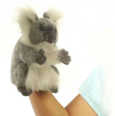 Мягкая игрушка коала Hansa Коала искусственный мех пластик синтепон белый серый 24 см 4030
