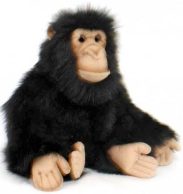 Мягкая игрушка шимпанзе Hansa Шимпанзе искусственный мех синтепон черный 25 см 2306