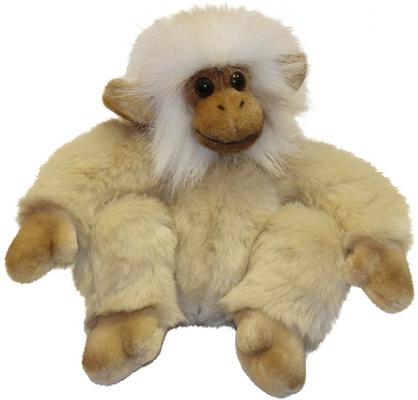 Мягкая игрушка обезьянка Hansa Обезьянка сидящая палевая искусственный мех синтепон бежевый 20 см 2838