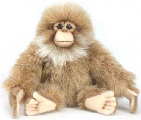 Мягкая игрушка обезьянка Hansa Обезьяна искусственный мех синтепон коричневый 15 см 3562