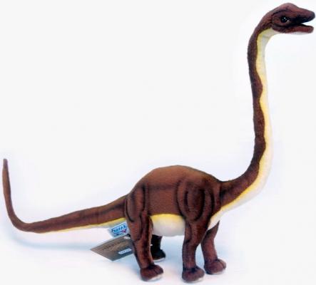 Мягкая игрушка динозавр Hansa Маменчизавр плюш синтепон коричневый 62 см 5876