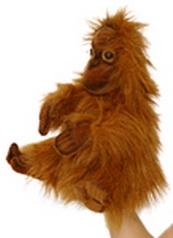 Мягкая игрушка орангутанг Hansa Малыш орангутанг искусственный мех синтепон коричневый 4038
