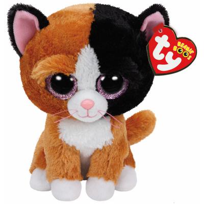 Мягкая игрушка котенок TY Котенок Tauri 15 см разноцветный искусственный мех 37178