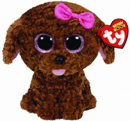 Мягкая игрушка щенок TY Щенок коричневый Maddie 15 см коричневый искусственный мех текстиль 36157