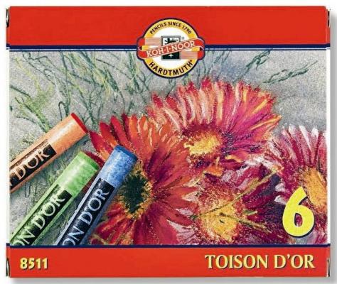 Мелки акварельные TOISON D'OR 6 цветов 8511