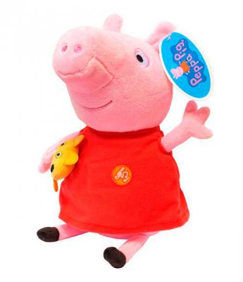 Мягкая игрушка свинка РОСМЭН Пеппа 30 см красный розовый плюш ткань 30117