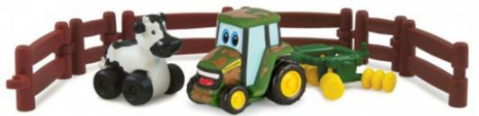 Игровой набор Tomy "Приключения трактора Джонни и коровы на ферме" 9 предметов 37722-1