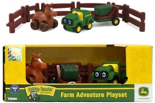 Игровой набор Tomy "Приключения трактора Джонни и лошади на ферме" 9 предметов 37722-2