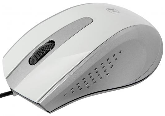 Мышь проводная DEFENDER MM-920 белый серый USB 52922
