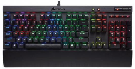 Клавиатура проводная Corsair Gaming K70 RGB Rapidfire USB черный Cherry MX Speed RGB CH-9101014-RU