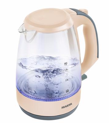 Чайник Marta MT-1053 2200 Вт серый бежевый 1.7 л пластик/стекло