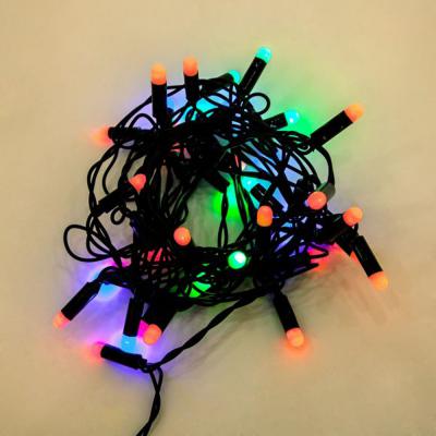 Гирлянда электрическая Новогодняя сказка Огоньки 40 LED, цветное свечение, черный провод 971199