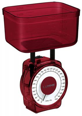 Весы кухонные Lumme LU-1301 красный гранат